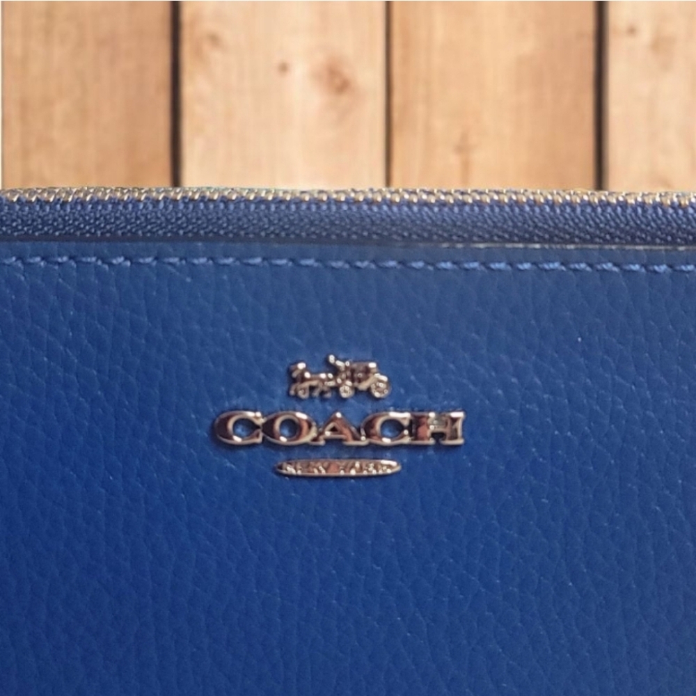 Coach Leather Double Zipper Wristlet / Pouch EUC - Picture 6 of 8